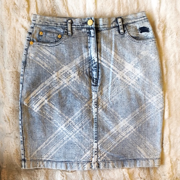 burberry denim skirt